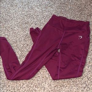 Maroon leggings from Gymshark